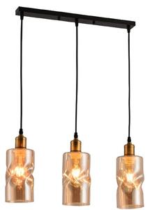 19940 VISEĆA SVJETILJKA MODERNA SAVINUTO DIMLJENO STAKLO 3xE27