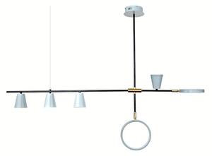 21787 VISEĆA SVJETILJKA LED 22W LUSTER METALNI PLAVI MODERNI ČAŠICE 4xG9 S DALJINSKIM