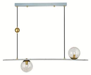 21790 VISEĆA SVJETILJKA LED LUSTER 2xG9+36W LED PLAVI S ZLATNIM DETALJIMA
