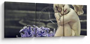 Slika angela z rožo (sa satom) (90x30 cm)