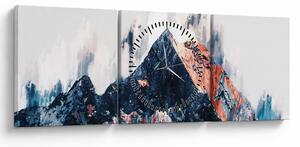 Slika - Abstraktna gora (sa satom) (90x30 cm)