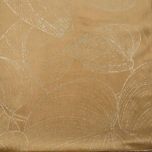Baršunasti središnji stolnjak sa sjajnim printom lišća u boji meda Širina: 35 cm | Duljina: 140 cm