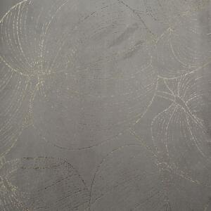 Baršunasti središnji stolnjak sa sjajnim sivim printom lišća Širina: 35 cm | Duljina: 140 cm