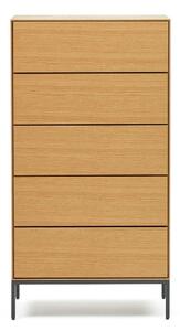 Visoka komoda u dekoru hrasta u prirodnoj boji 60x114 cm Vedrana – Kave Home