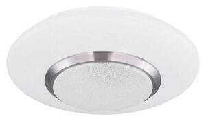 Globo Okrugla stropna LED svjetiljka Candida (18 W, Ø x V: 340 mm x 8 cm, Bijele boje, Prozirno, Topla bijela)