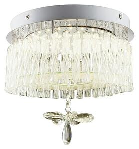 Globo Okrugla stropna LED svjetiljka Mathilda (12 W, Ø x V: 280 mm x 22 cm, Krom, Topla bijela)