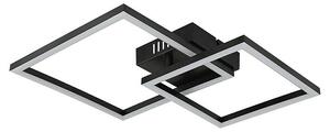Globo LED stropna svjetiljka Tyler (20 W, D x Š x V: 48,8 x 35,3 x 6,4 cm, Crna, Topla bijela)