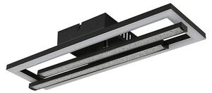 Globo LED stropna svjetiljka Highway (24 W, D x Š x V: 40 x 37,5 x 6,3 cm, Crna, Crna, Topla bijela)