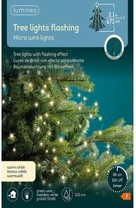 Mikro LED lampice topla bijela boja 210 cm za božićno drvce