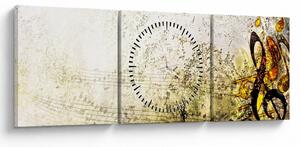 Slika - Moč glasbe (sa satom) (90x30 cm)