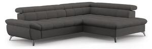 Rasklopivi kutni kutni sofa L MARANO desni crni