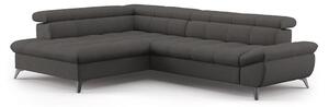Rasklopivi kutni sofa L MARANO lijevi crni