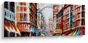 Slika - Hong Kong, oljna slika (sa satom) (90x30 cm)