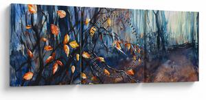 Slika - Jesenski sončni žarki (sa satom) (90x30 cm)