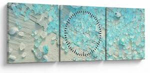 Slika - Morsko vzdušje v turkiznih odtenkih (sa satom) (90x30 cm)