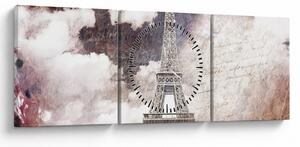 Slika - Eifflov stolp, Pariz, Francija (sa satom) (90x30 cm)