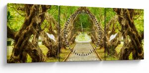 Slika - Živi tunel plumerije (sa satom) (90x30 cm)