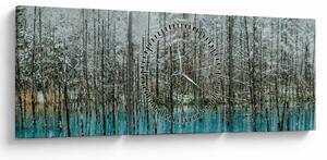 Slika - Turkizni ribnik, Biei, Japonska (sa satom) (90x30 cm)