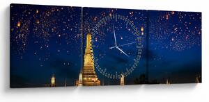 Slika - Luči za srečo, Bangkok (sa satom) (90x30 cm)