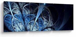 Slika temno modre rože (sa satom) (90x30 cm)