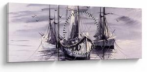 Slika - Port, oljna slika (sa satom) (90x30 cm)