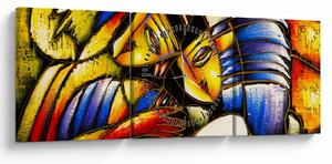 Slika - Oljna slika, zaljubljenci (sa satom) (90x30 cm)