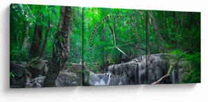 Slika - slap Erawan, Kanchanaburi, Tajska (sa satom) (90x30 cm)