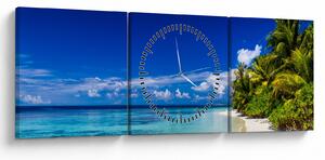 Slika tropske plaže (sa satom) (90x30 cm)