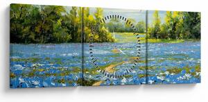 Slika - Pot na polju, oljna slika (sa satom) (90x30 cm)