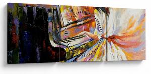 Slika - Ženska igra klavir (sa satom) (90x30 cm)