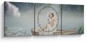 Slika - Ženska na čolnu (sa satom) (90x30 cm)