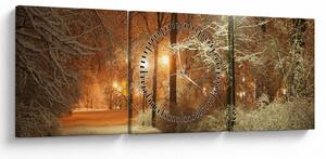 Slika - Snežni park (sa satom) (90x30 cm)