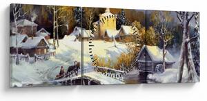Slika - Zimsko mesto (sa satom) (90x30 cm)