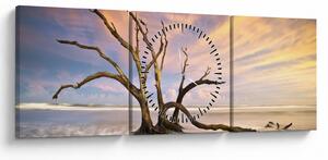 Slika drevesa v oceanu (sa satom) (90x30 cm)