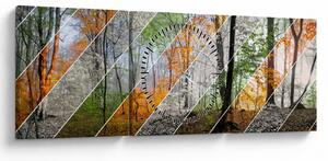 Slika - Menjava letnih časov (sa satom) (90x30 cm)