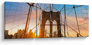 Slika - Brooklynski most, Manhattan, New York (sa satom) (90x30 cm)