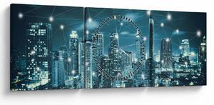 Podoba bleščeče metropole (sa satom) (90x30 cm)