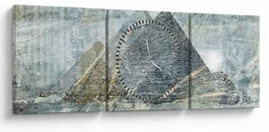 Slika - Piramide v modrem filtru (sa satom) (90x30 cm)