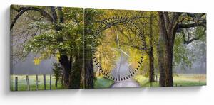 Slika - Smoky Mountains, Gatlinburg, ZDA (sa satom) (90x30 cm)