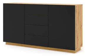 Zondo.hr Komoda Aurora KOM2D4S (hrast artisan + crna mat). Akcija -17%. 1124845