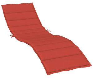 VidaXL Jastuk za ležaljku prošarani crvena 200 x 60 x 4 cm od tkanine