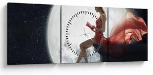 Slika - Ženska v mesečini (sa satom) (90x30 cm)