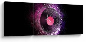 Slika - Vinilna plošča v roza-vijolični barvi (sa satom) (90x30 cm)