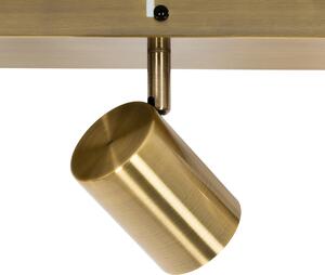 Moderna stropna svjetiljka brončana 3 svjetla podesiva pravokutna - Jeana