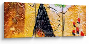 Slika - Plešoče balerine, oljna slika (sa satom) (90x30 cm)
