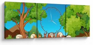 Slika - Vesele veverice (sa satom) (90x30 cm)