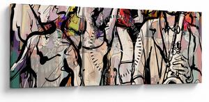 Slika - Večer jazza (sa satom) (90x30 cm)