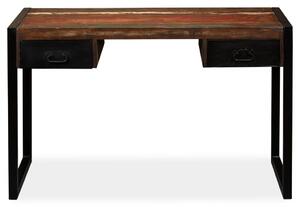 VidaXL Radni stol s 2 ladice od masivnog obnovljenog drva 120x50x76 cm