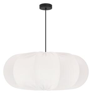 Bijela viseća svjetiljka s tekstilnim sjenilom ø 52 cm Cafee – Candellux Lighting