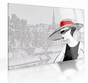 Staklena slika - Gospa v mestu (70x50 cm)